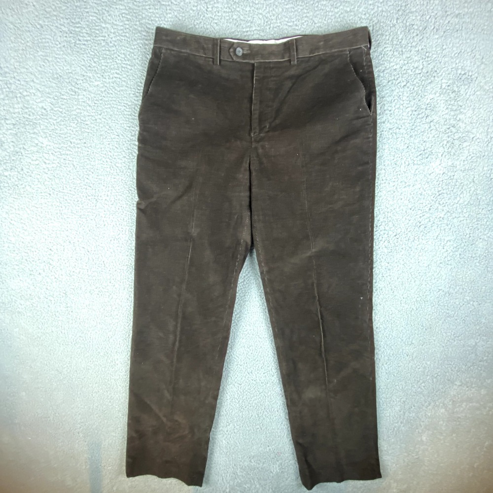 Lauren Ralph Lauren Pants Mens 36x32 Brown Corduroy Straight Chino Casual Preppy